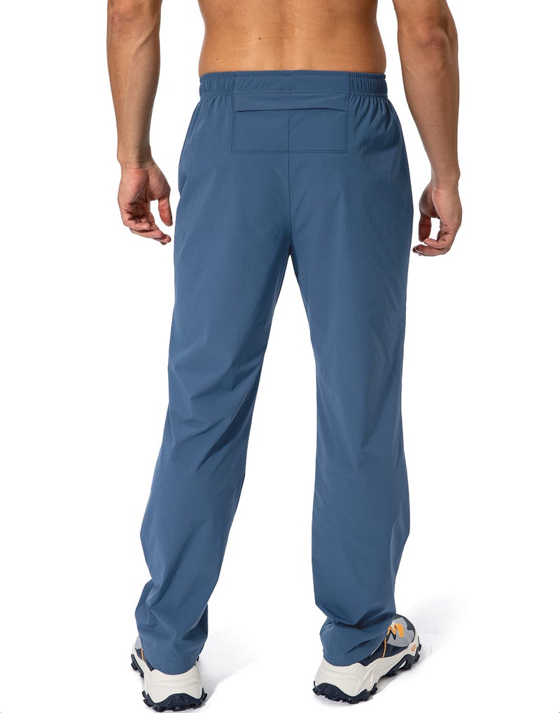 Pudolla Men's Workout Athletic Pants Elastic Waist Jogging Running Pants for Men with Zipper Pockets(Lonys Blue Medium) - Image 3