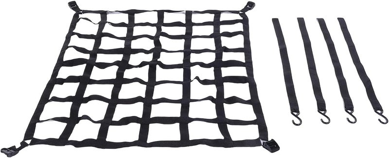 Cargo Net, High Load Capacity 1100lbs Tear Proof Design with Adjustable Cam Buckles and S Hooks for Pickup Truck Bed Trailer SUV Boat (50" x 42") - Image 3
