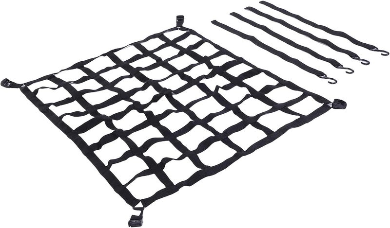 Cargo Net, High Load Capacity 1100lbs Tear Proof Design with Adjustable Cam Buckles and S Hooks for Pickup Truck Bed Trailer SUV Boat (50" x 42") - Image 2