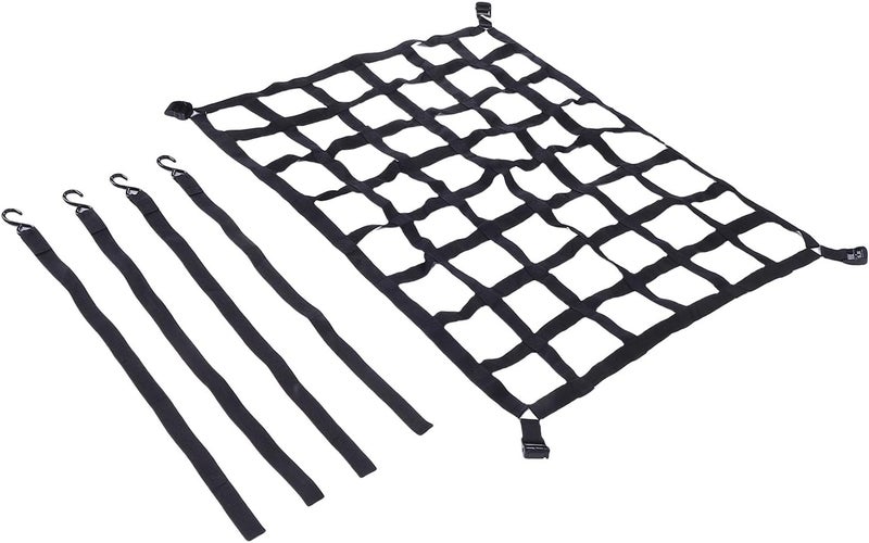 Cargo Net, High Load Capacity 1100lbs Tear Proof Design with Adjustable Cam Buckles and S Hooks for Pickup Truck Bed Trailer SUV Boat (50" x 42") - Image 1