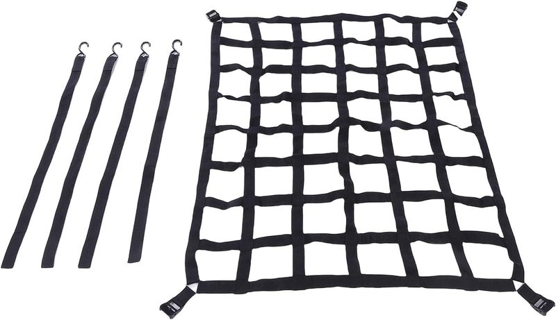 Cargo Net, High Load Capacity 1100lbs Tear Proof Design with Adjustable Cam Buckles and S Hooks for Pickup Truck Bed Trailer SUV Boat (50" x 42") - Image 5