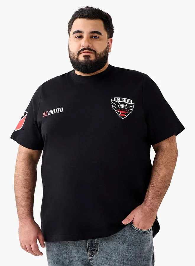 ماكسيم Men Regular Fit Crew Neck Short Sleeves D.C United Print T shirt