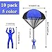 Juuxncgv 10 Pack Parachute ToyTangle Free Throwing Toy ParachuteOutdoor Toss It Up Flying Toys for KidsGifts5 Colors - Image 3