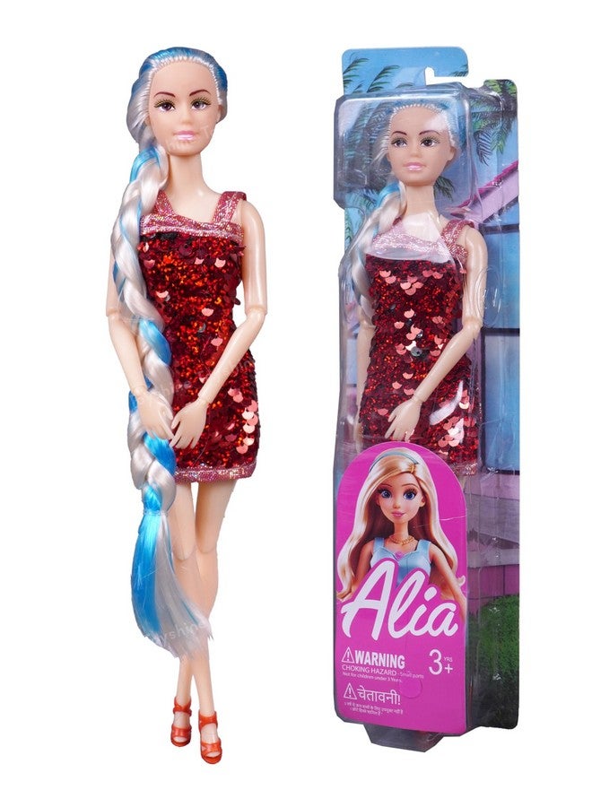 Toyshine Alia Doll with Briaded Hair Sequin Dress Strappy Heels Great Gift for Ages 3 Years Old & Up, Multi Color - Image 1