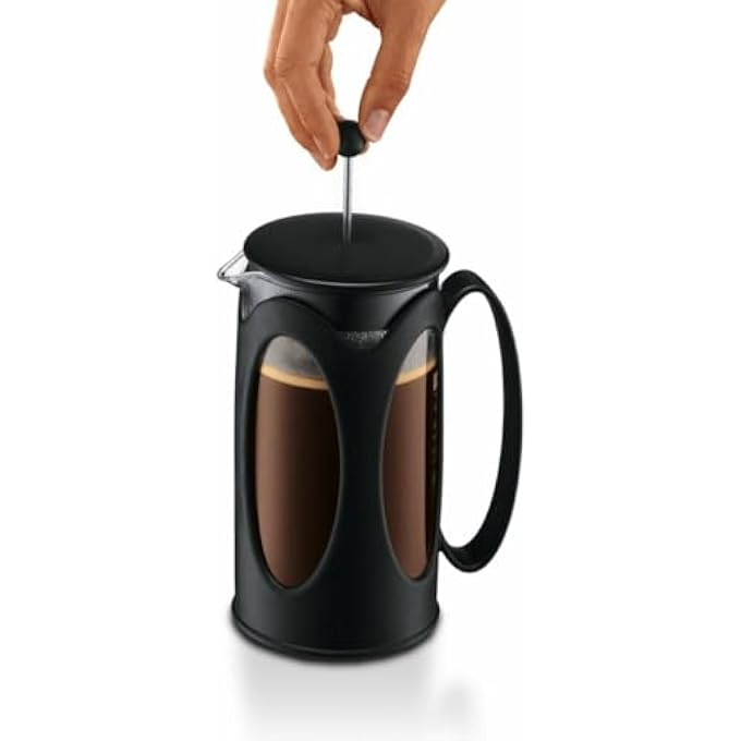 bodum Kenya Plastic French Press Coffee Maker Black 1 Litre Bd1068501 - Image 3
