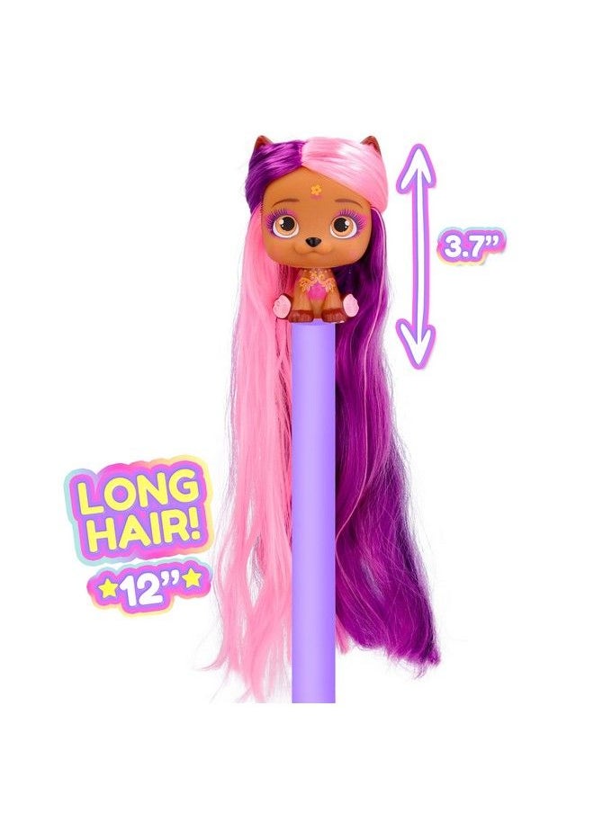 iMC Toys - Vip Pets Glam Gems Series Includes 1 Vip Pets Doll 9 Surprises 6 Accessories For Hair Styling ; Girls & Kids Age 3+ - Image 1