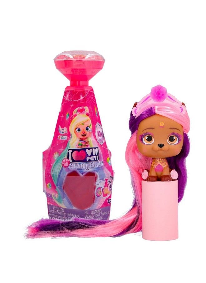 iMC Toys - Vip Pets Glam Gems Series Includes 1 Vip Pets Doll 9 Surprises 6 Accessories For Hair Styling ; Girls & Kids Age 3+ - Image 1