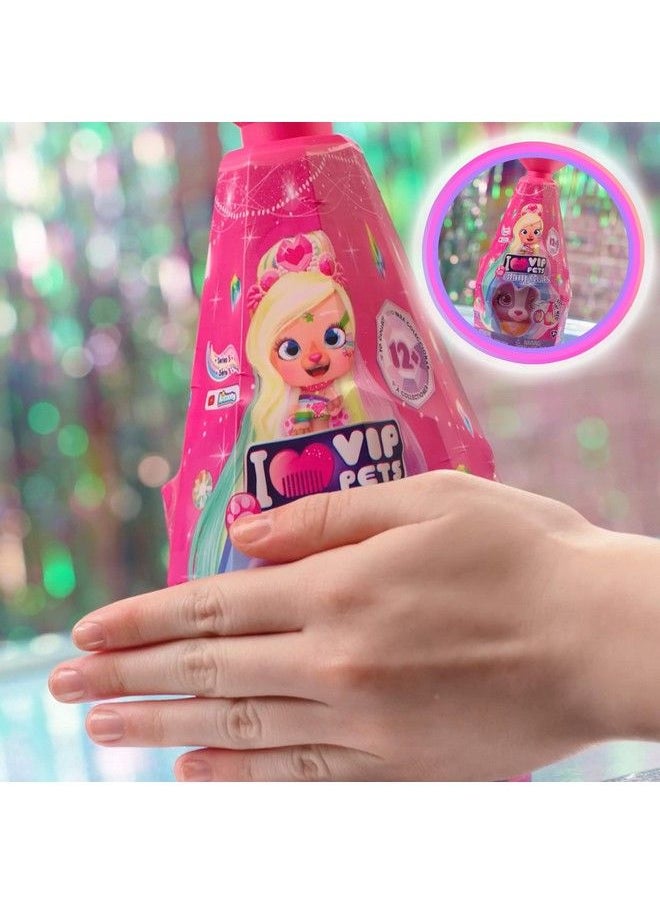 iMC Toys - Vip Pets Glam Gems Series Includes 1 Vip Pets Doll 9 Surprises 6 Accessories For Hair Styling ; Girls & Kids Age 3+ - Image 1