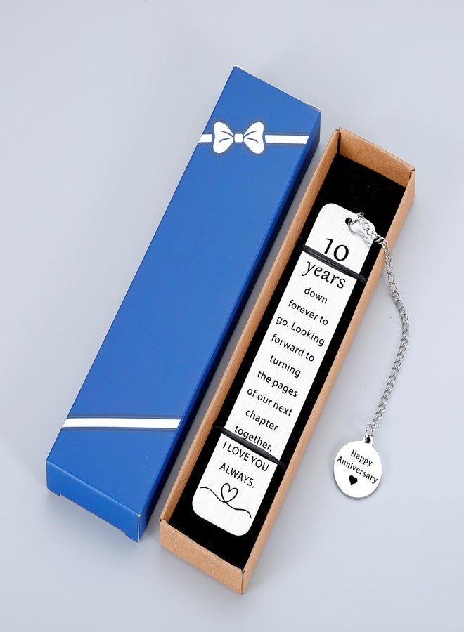 Perleddom 10th Anniversary Tin Gifts for Couple 10 Year Wedding Anniversary Tin Gift for Women Men Bookmarks Gift for 10th Anniversary Date Night Gifts for Husband Anniversary Wedding Gift for Wife - Image 3