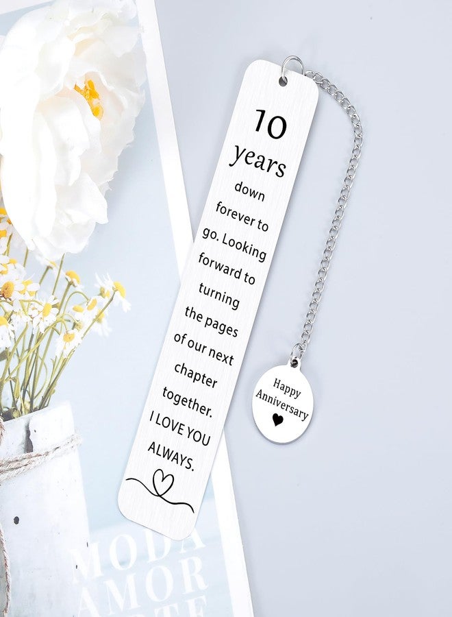 Perleddom 10th Anniversary Tin Gifts for Couple 10 Year Wedding Anniversary Tin Gift for Women Men Bookmarks Gift for 10th Anniversary Date Night Gifts for Husband Anniversary Wedding Gift for Wife - Image 5