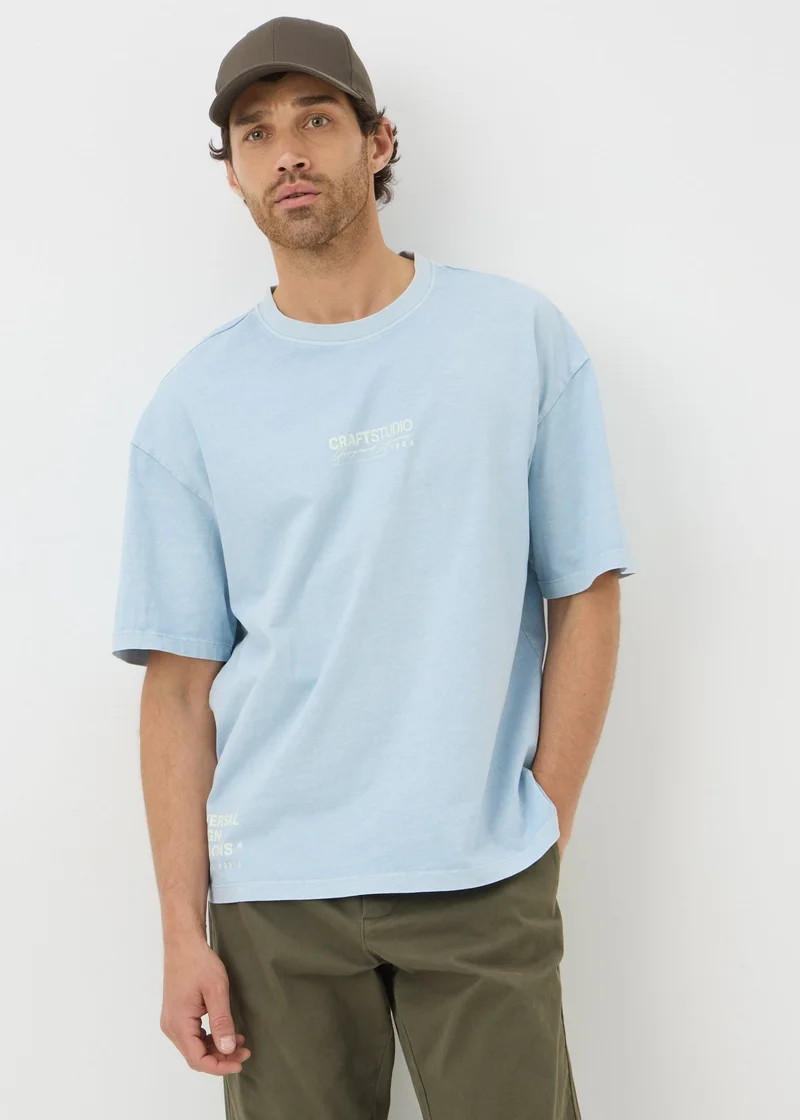 Matalan Blue Acid Wash Editions T-Shirt