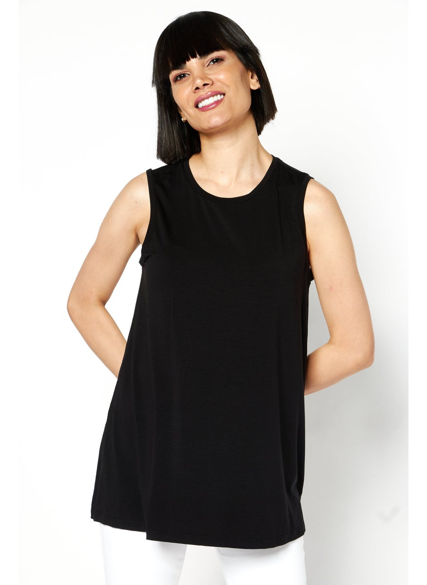 Women Crew Neck Sleeveless Plain Top, Black - pzsku/ZA267457D812321CBF860Z/45/_/1724350968/d0ee3dda-4a8f-4894-9469-62ec7c4ad7d4