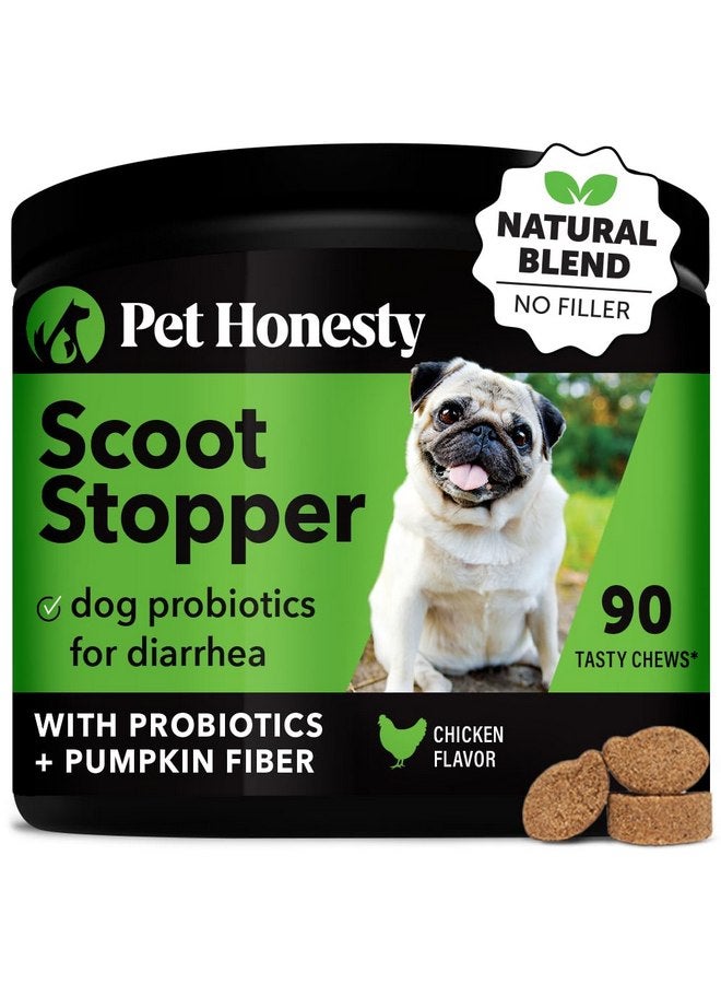 Pet Honesty Scoot Stopper - Digestion & Health Supplement for Dogs - Dog Anal Gland Support, Diarrhea & Bowel Support, Fiber & Dog Probiotics and Digestive Enzymes (90 ct) - Image 1