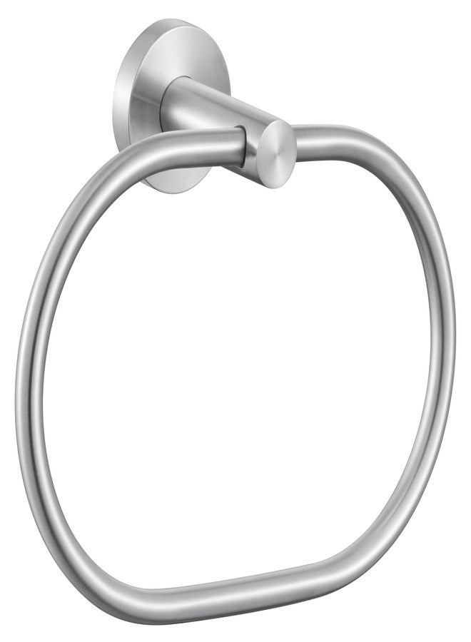 APLusee Oval Towel Ring Brushed Nickel, 304 Stainless Steel Towel Holder for Bathroom Kitchen, Wall Mounted - Image 1