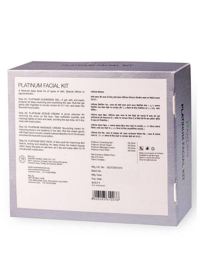 Nandini Platinum Facial Kit 210G - Image 3