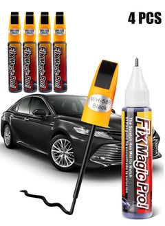 HY Touch Up Paint for Cars, 4 Pcs Black Car Paint Scratch Repair, Two-in-One Car Paint Scratch Repair, Car Scratch Remover Pen, Automotive Touch Up Paint Pen to Repair Car Paint Scratches  - Image 1