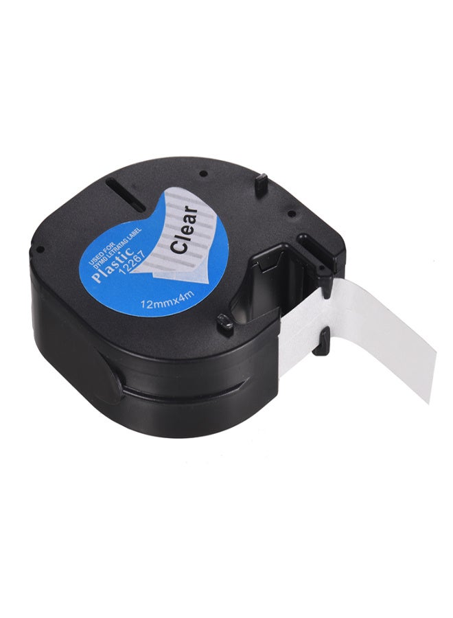 Labeling Tape 12267 Plastic Self-Adhesive Refills Black Print on Clear 1/2 Inch * 13 Feet 12mm * 4m for DYMO LT-100H Label Maker, 1 Roll - Image 5