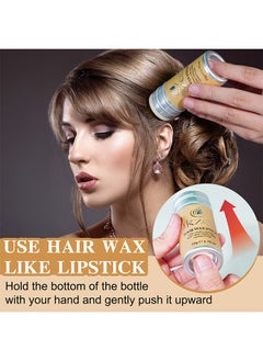 IKZEE Hair Wax Stick For Long-Lasting Soft And Frizz-Free Hairstyles,Comb Set 3 PCS Edge Control Brush Hair Slick 75g  - Image 4