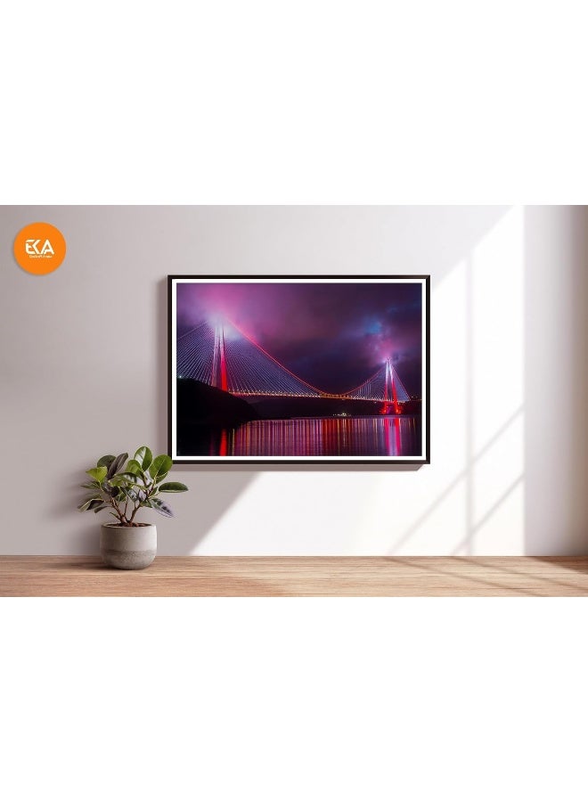 Eka Bridge Night City Lighting 30X40(Framed) - Image 2