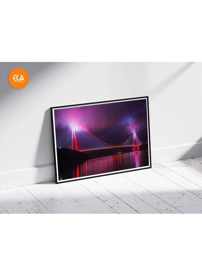 Eka Bridge Night City Lighting 30X40(Framed) - Image 3