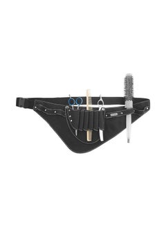 ARTERO 6-Space Waist Work Belt For Pet Groomers Keeps Your Grooming Tools Organized Has The Stylish And Easy-To-Use Design Two Adjustable Hooks To Adjust As Per Your Waist Size - Black 