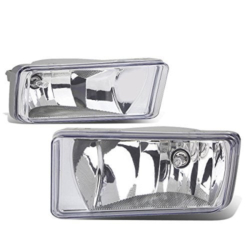 Auto Dynasty Fog Lights Compatible with 07-15 Chevy Silverado/07-13 Chevy Avalanche/07-17 Chevy Tahoe/07-14 Chevy Suburban/07-15 GMC Sierra/07-08 Cadillac Escalade, Driver and Passenger Side, Clear - Image 1
