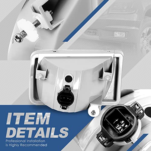 Auto Dynasty Fog Lights Compatible with 07-15 Chevy Silverado/07-13 Chevy Avalanche/07-17 Chevy Tahoe/07-14 Chevy Suburban/07-15 GMC Sierra/07-08 Cadillac Escalade, Driver and Passenger Side, Clear - Image 3