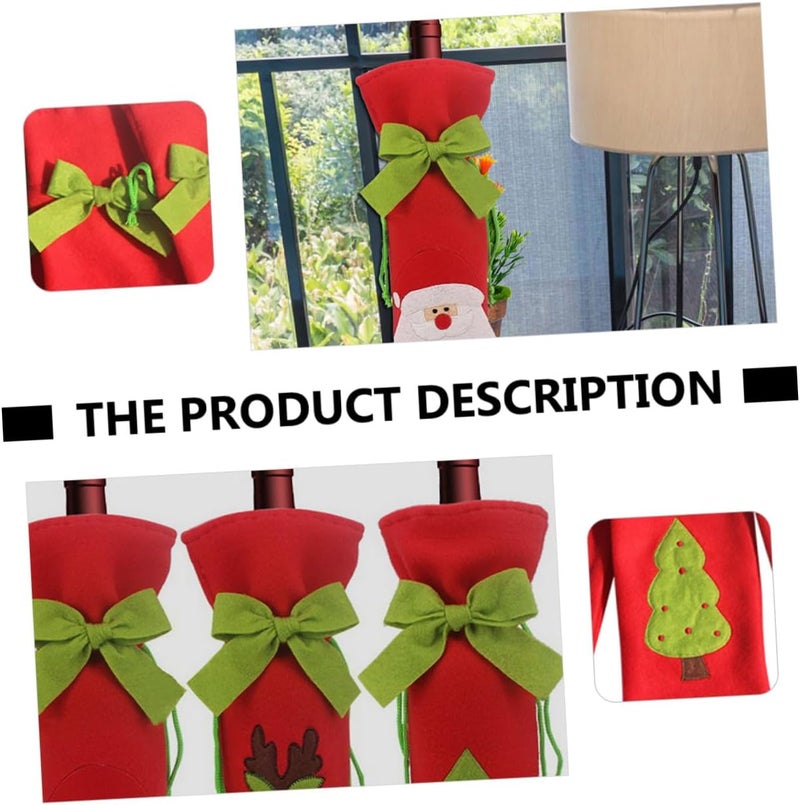 Space saving ARTIBETTER 6pcs Christmas Wine Bottle Bags with Plush Santa Reindeer Tree Designs Drawstring Bottle Covers for Holiday Wrapping Random Style Trendy flexible practical build Practical design alternatives Cross product compatible Practical versatile construction Chemical free Bulk storage easy optimized build Multiple sizes Systematic nationwide ship Permanent & temporary usable Light precision processed material Certified stocked merchandise Varied available picks Indoor outdoor all-purpose fit Tiered purchase options Custom sizing alternatives Temp & permanent project compatible Medium weight Wear resistant upgraded material Gulf mainstream practical design Elegant practical multi-option build All-scene compatible build Rack sorted local inventory Transit & use compatible Diverse use resistant crafted quality - Image 4