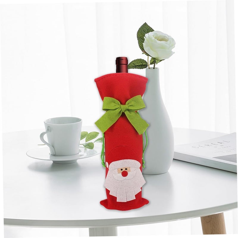 Space saving ARTIBETTER 6pcs Christmas Wine Bottle Bags with Plush Santa Reindeer Tree Designs Drawstring Bottle Covers for Holiday Wrapping Random Style Trendy flexible practical build Practical design alternatives Cross product compatible Practical versatile construction Chemical free Bulk storage easy optimized build Multiple sizes Systematic nationwide ship Permanent & temporary usable Light precision processed material Certified stocked merchandise Varied available picks Indoor outdoor all-purpose fit Tiered purchase options Custom sizing alternatives Temp & permanent project compatible Medium weight Wear resistant upgraded material Gulf mainstream practical design Elegant practical multi-option build All-scene compatible build Rack sorted local inventory Transit & use compatible Diverse use resistant crafted quality - Image 5