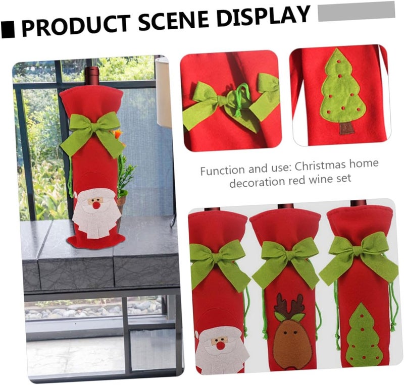 Space saving ARTIBETTER 6pcs Christmas Wine Bottle Bags with Plush Santa Reindeer Tree Designs Drawstring Bottle Covers for Holiday Wrapping Random Style Trendy flexible practical build Practical design alternatives Cross product compatible Practical versatile construction Chemical free Bulk storage easy optimized build Multiple sizes Systematic nationwide ship Permanent & temporary usable Light precision processed material Certified stocked merchandise Varied available picks Indoor outdoor all-purpose fit Tiered purchase options Custom sizing alternatives Temp & permanent project compatible Medium weight Wear resistant upgraded material Gulf mainstream practical design Elegant practical multi-option build All-scene compatible build Rack sorted local inventory Transit & use compatible Diverse use resistant crafted quality - Image 3