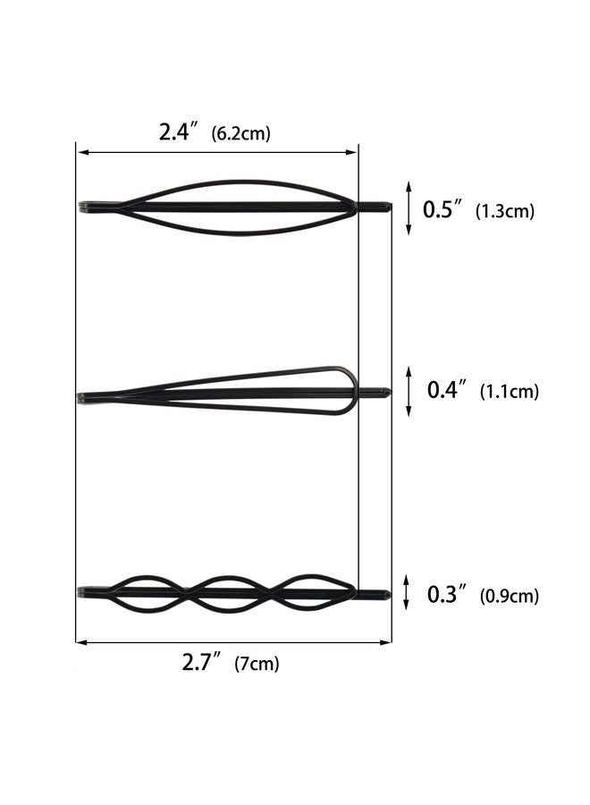 PIDOUDOU 36 Pieces 2.7Inch Black Bobby Pins for Women, Black Metal Hair Clips for Girls Hair Pins - Image 4