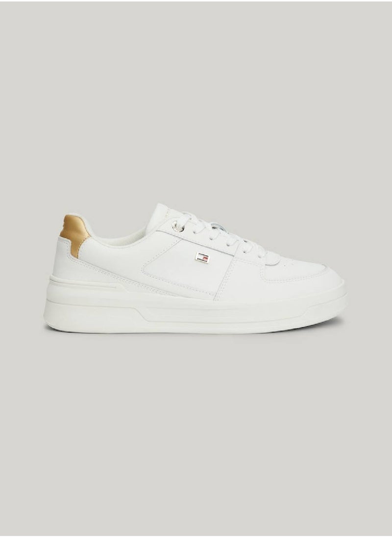 Women's Essential Metallic Detail Basketball Trainers -  Leather mix upper, Beige - pzsku/ZA267C334C4186560B9E9Z/45/_/1724216627/995cf913-963f-4900-94e3-4d6f91fc3027