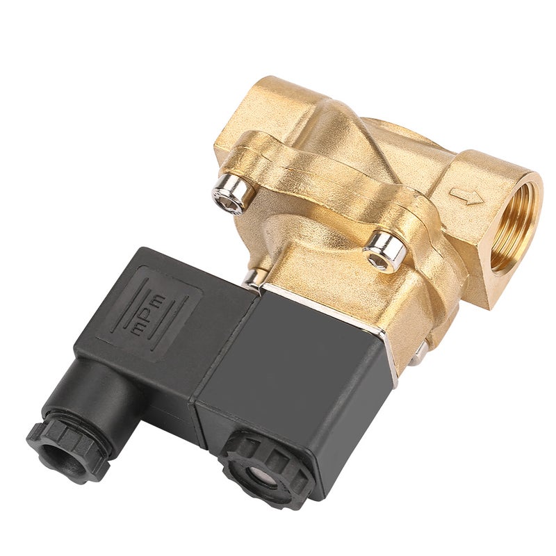 صمام كهربائي يعمل بالهواء والزيت والماء ذو منفذين وموقعين G1/2 (DC24V) - Image 5
