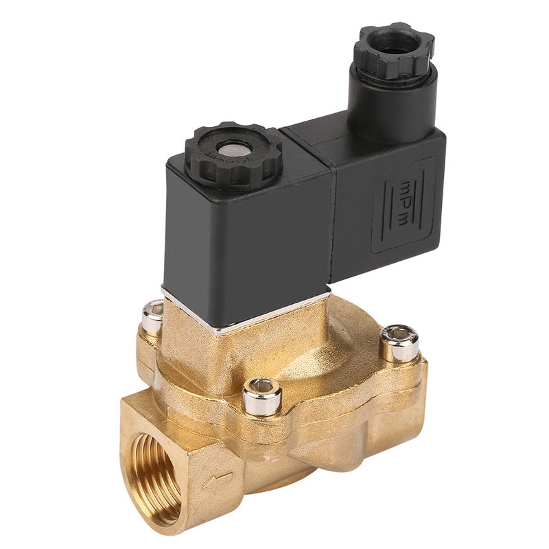 صمام كهربائي يعمل بالهواء والزيت والماء ذو منفذين وموقعين G1/2 (DC24V) - Image 3