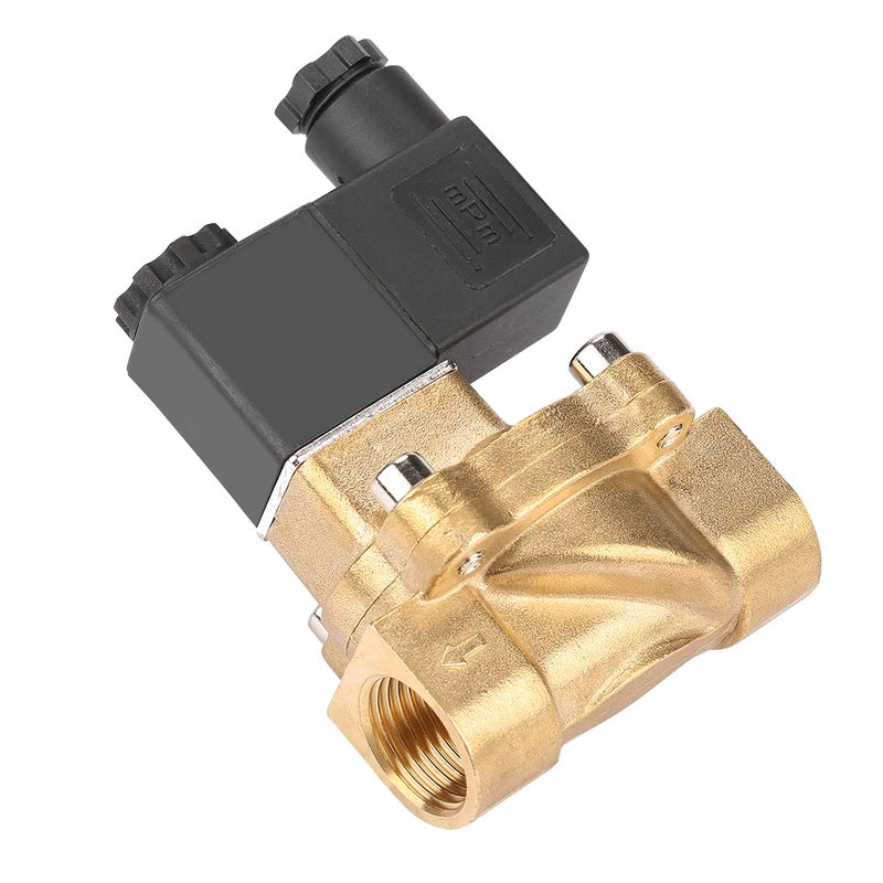 صمام كهربائي يعمل بالهواء والزيت والماء ذو منفذين وموقعين G1/2 (DC24V) - Image 2