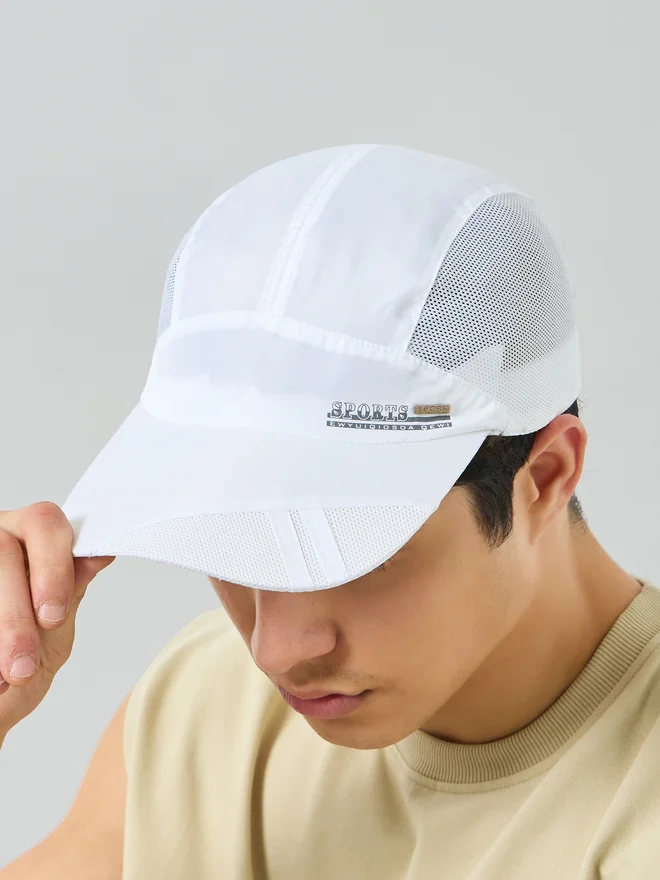 Styli Styli White Metal Badge Detail Baseball Cap