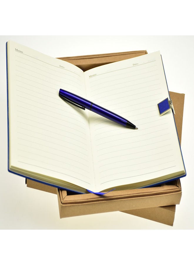 NIBEMINENT A5 Noteebook With Pen Set Blue - Image 3