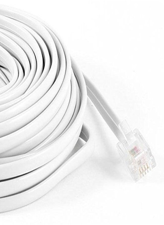 Generic - Telephone Extension Cable RJ11 White 10M - Image 1