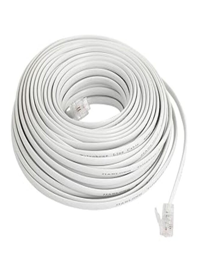 Generic - Telephone Extension Cable RJ11 White 10M - Image 1