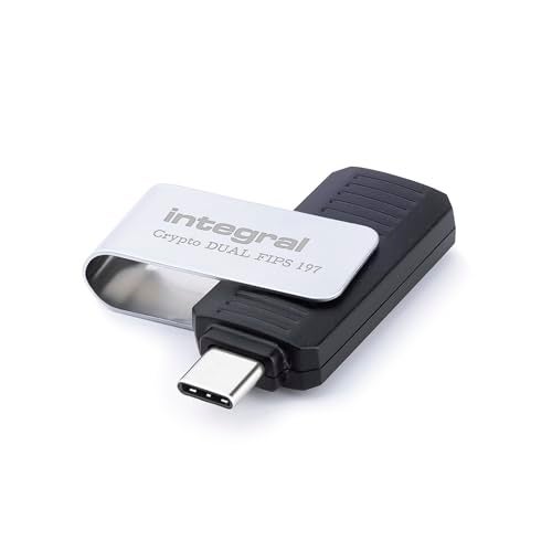 Integral 16GB Crypto-C Dual Encrypted USB Flash Memory Drive, AES-XTS 256-Bit Hardware Encrypted USB 3.2 with Secure Dual Password - Certified to FIPS 197, Compatible with Mac, MacBook, PC, Laptop - Image 2