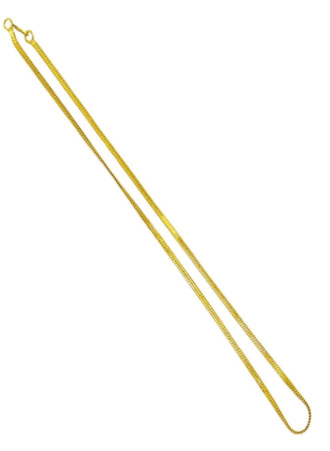 Desire Collection 22kt Golden Chain For Women Necklace Pendent Traditional Gold Plated Chain For Girls (Gold) - Image 5