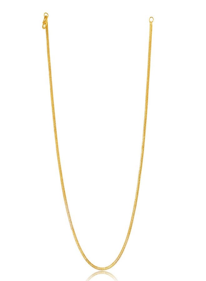 Desire Collection 22kt Golden Chain For Women Necklace Pendent Traditional Gold Plated Chain For Girls (Gold) - Image 1