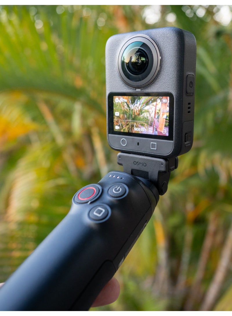 Dji World مجموعة DJI Osmo 360 القياسية | كاميرا أكشن بدقة 8K وتصوير 360 درجة بمستشعر 1 بوصة، تدعم الفيديو الأصلي بدقة 8K (بزاوية 360 درجة) ومعدل 120 إطاراً في الثانية بدقة 4K، وميزة Boost Video بزاوية 170 درجة، وصور 360 درجة بدقة 120 ميجابكسل؛ مقاومة للماء وتوفر 100 دقيقة من التسجيل بدقة 8K - مثالية للرياضة والسفر ومدونات الفيديو (Vlogging). - Image 4