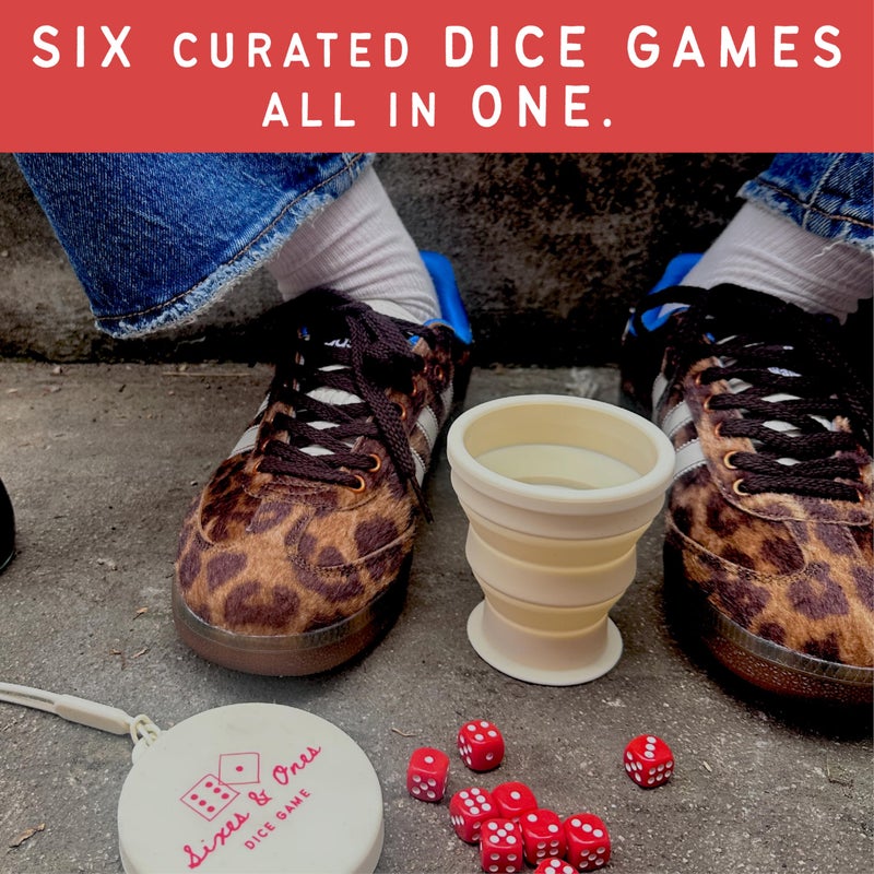 Vango Sixes & Ones Dice Game â€“ 6 Curated Dice Games All in One, Expandable Rolling Cup to Play Anywhere â€“ for Kids, Adults, Families, Travel, Perfect for Game Nights - Image 3