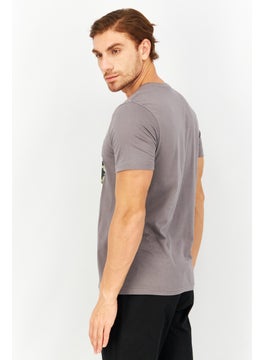 Tailored Recreation Men Crew Neck Short Sleeves Graphic Print T-Shirt, Grey  - Image 2