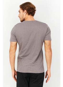 Tailored Recreation Men Crew Neck Short Sleeves Graphic Print T-Shirt, Grey  - Image 4