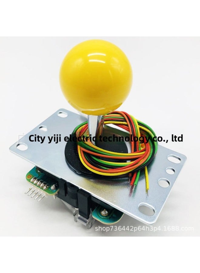 Sanwa Joystick Kone Agent Original Genuine PS4 BROOK HORI Game Stick Sanwa JLF-TP-8YT-Product Color:YELLOW With YELLOW Ball Head  - Image 1