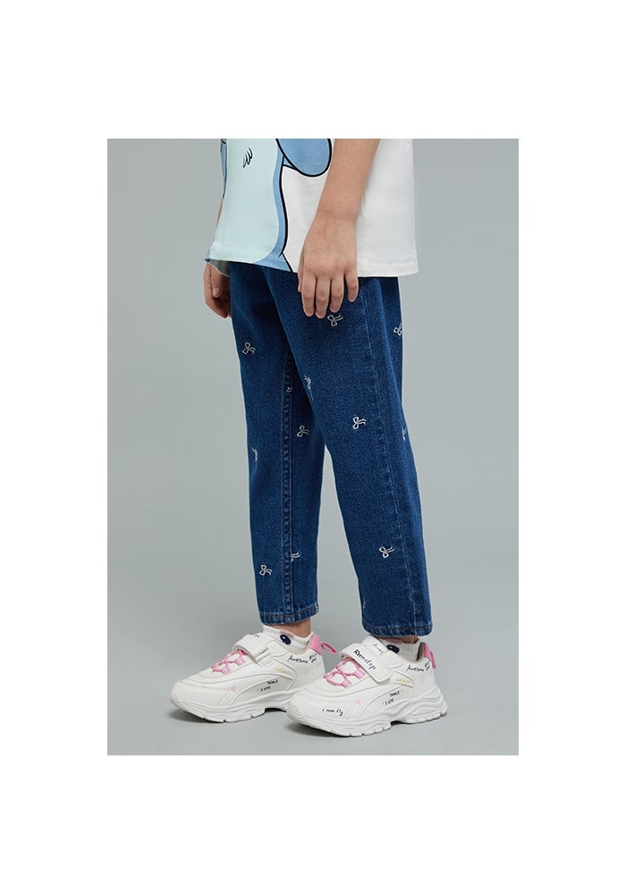 R&B Embroidered Straight Fit Jeans With Button Closure - Image 5
