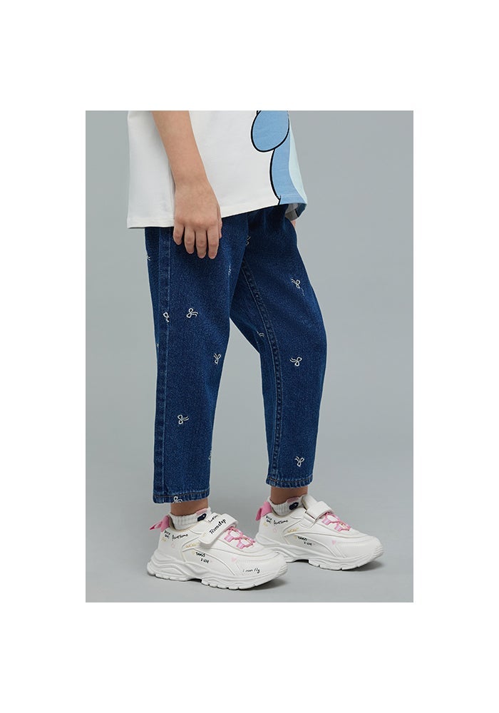 R&B Embroidered Straight Fit Jeans With Button Closure - Image 3