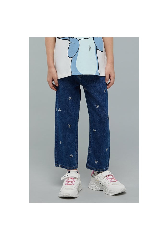 R&B Embroidered Straight Fit Jeans With Button Closure - Image 1
